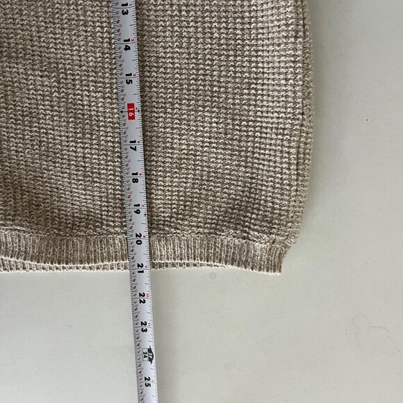 vintage 90s beige preppy indie skate knit sweater vest - Picture 7 of 8
